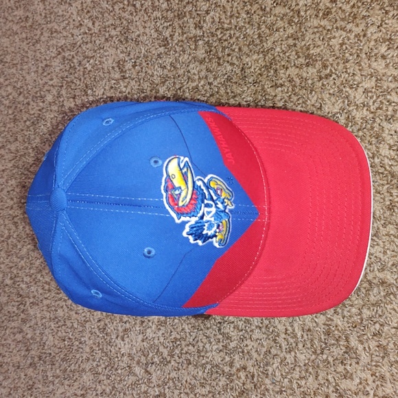 NCAA Adidas Kansas Jayhawks M730Z Flex Fit Hat Cap Blue Large - XL